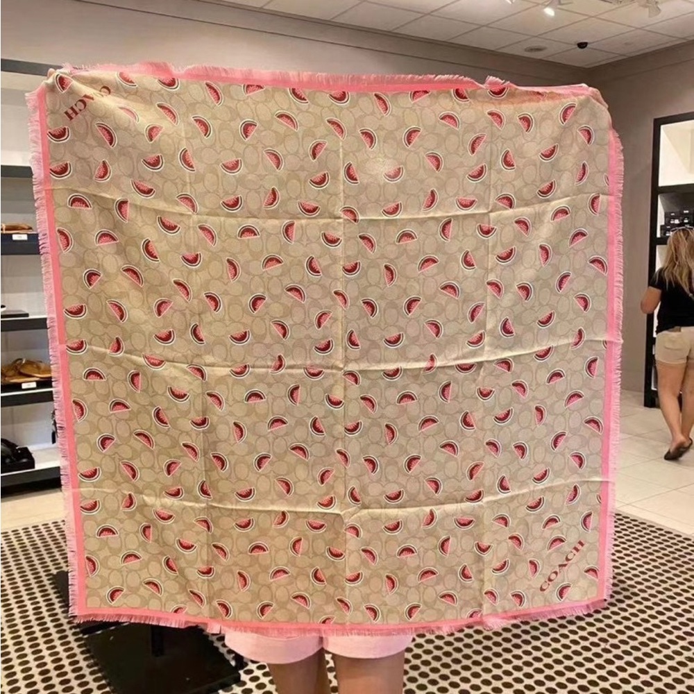 coach SIGNATURE WATERMELON PRINT SILK - Picture 3 of 3